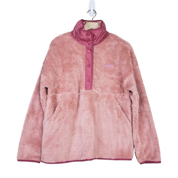 Spyder Womens L Cozy Quarter Snap Pullover in Misty Rose NEW - Picture 2 of 12